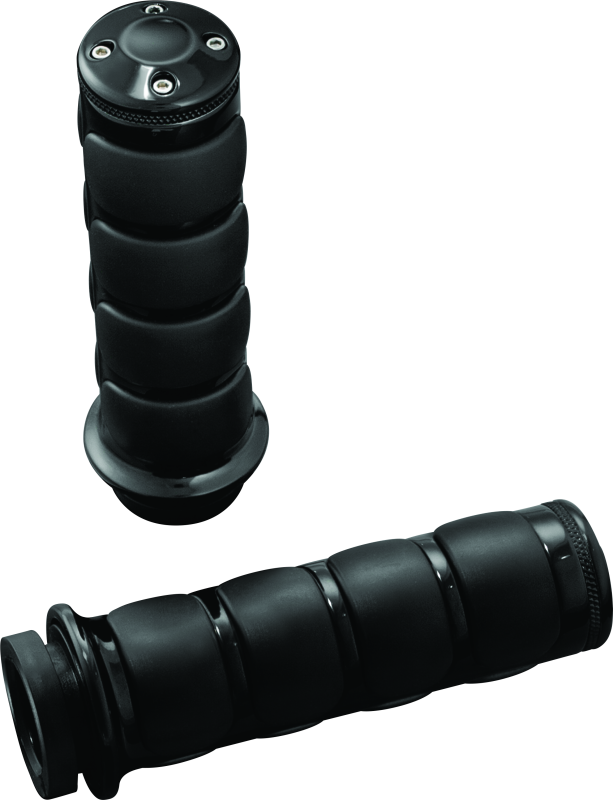 Kuryakyn Premium ISO Grips Without Throttle Boss Throttle-By -Wire Black